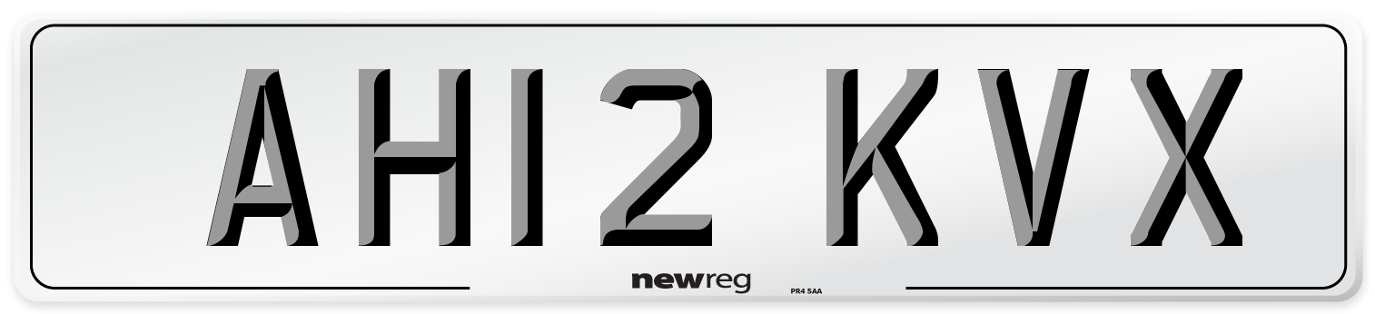 AH12 KVX Number Plate from New Reg
